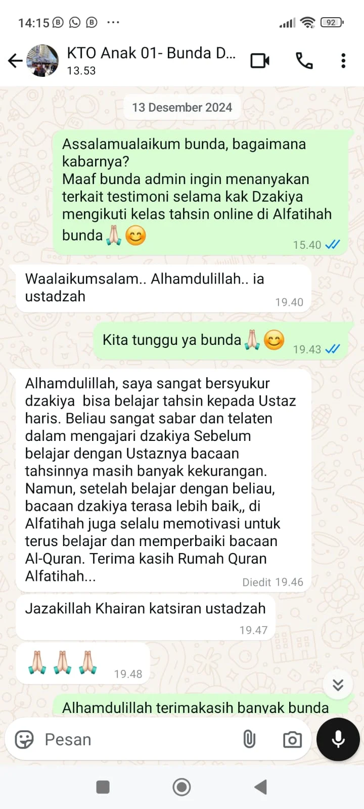 TESTIMONI ANAK